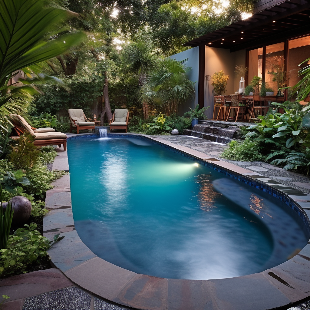 Small pool in the backyard on a budget.